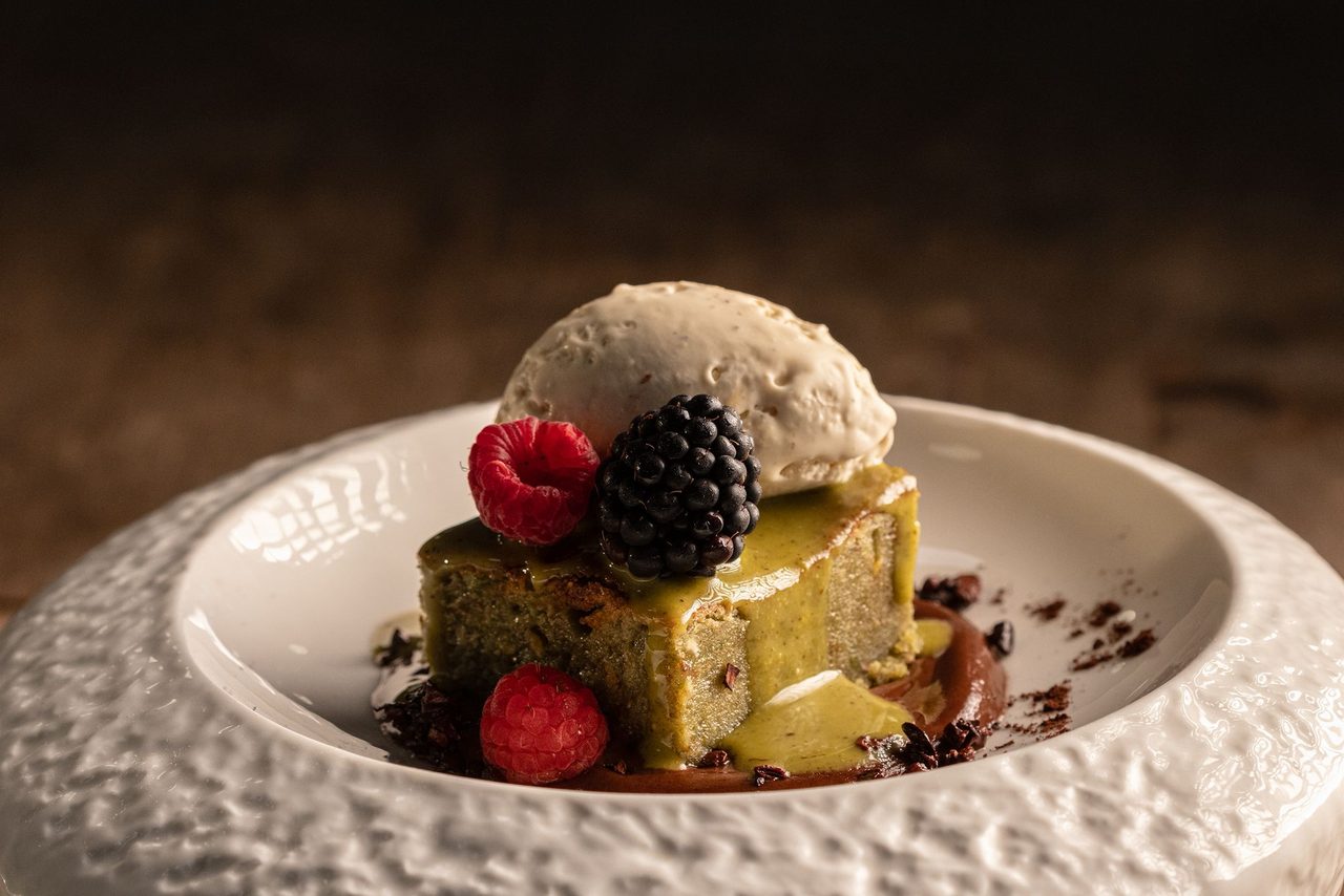 Postre de pistacho de Travieso